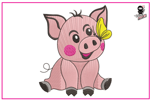 Baby Pig with Butterfly Embroidery Review