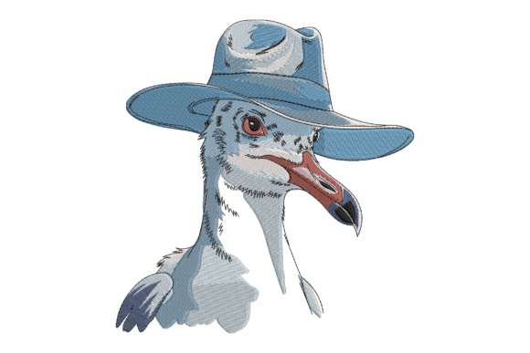 Bird with Blue Hat Review for Real Embroidery Projects
