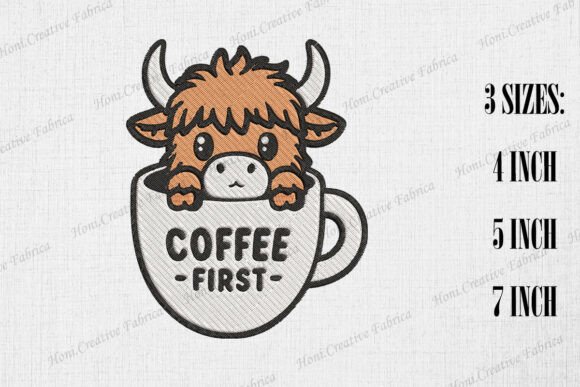 Coffee First Cute Highland Cow