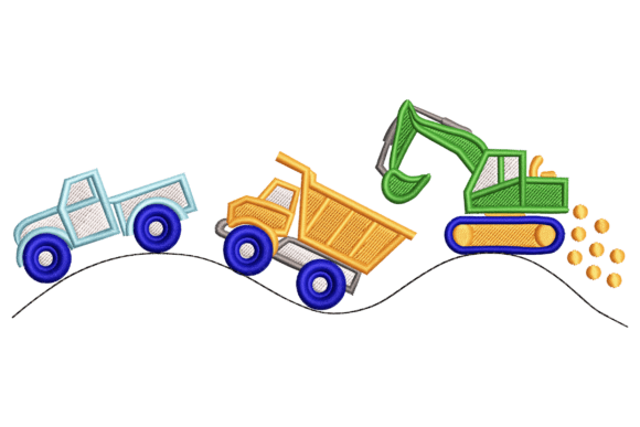 Construction Vehicles Embroidery Design Review