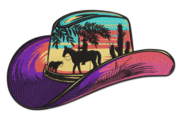Cowboy Hat Sunset Scene: A Designer's Review for Craft Fairs