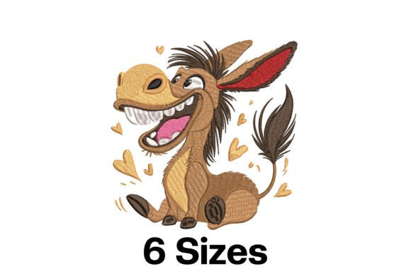 Happy Donkey with Hearts Embroidery Review