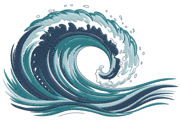 Ocean Wave: A Designer's Take on Seasonal Embroidery